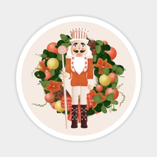 Nutcracker ans christmas wreath Magnet